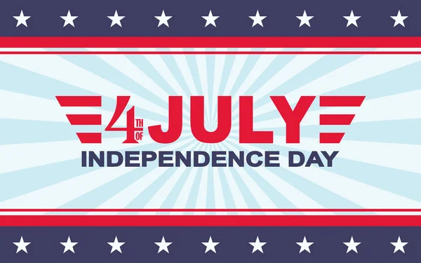 Vector 4 de julho design festivo. Fundo do Dia da Independência. Modelo para o Dia da Independência dos EUA . — Vetor de Stock