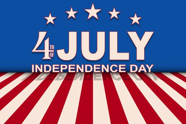 Vector 4 de Julho fundo com estrelas e listras. Modelo para o Dia da Independência dos EUA . — Vetor de Stock