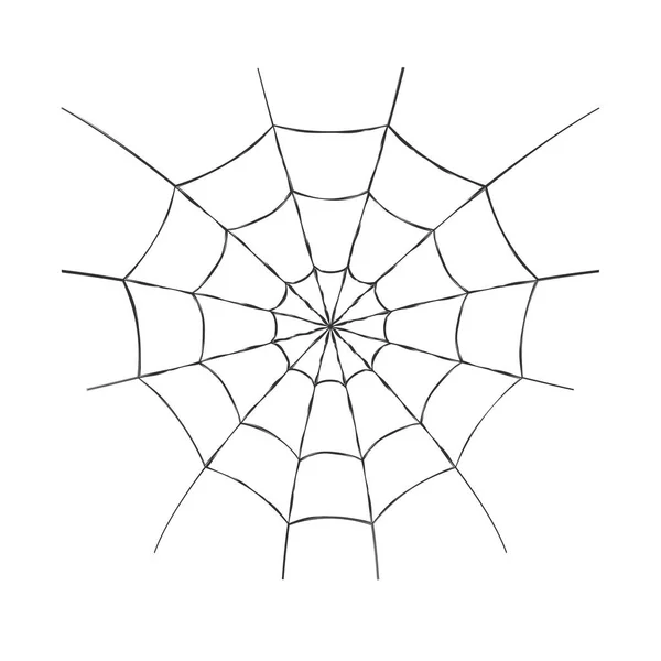 Vector telaraña. Tela de araña para diseño de Halloween o estampado de camiseta. Aislado sobre fondo blanco . — Archivo Imágenes Vectoriales