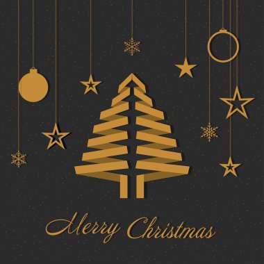 Noel ağacı ve farklı decorations.n Noel arka plan vektör.