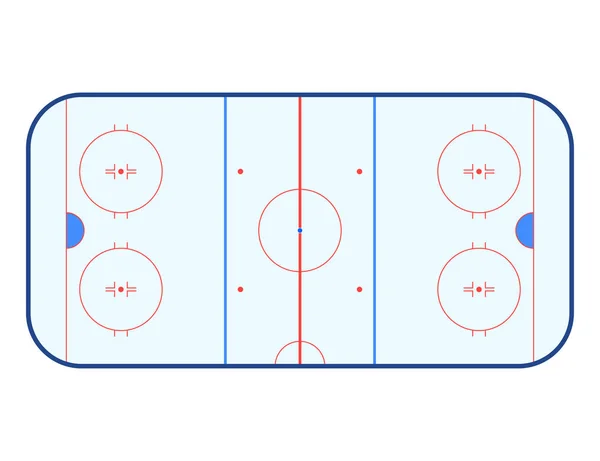 Buz hokeyi pateni pisti vektör Illustration. Üstten Görünüm. Beyaz arka plan üzerinde izole.