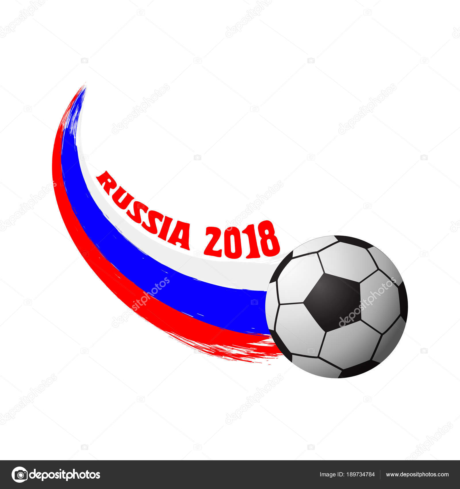 Vector design for football world cup 2018. Soccer championship badge