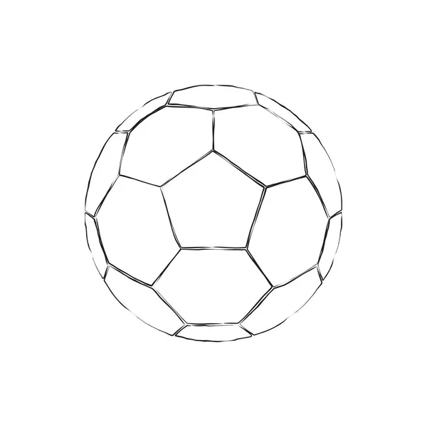 Ícone de vetor de contorno de bola de futebol isolado . —  Vetores de Stock