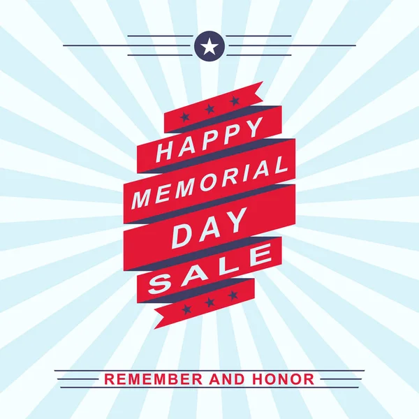 Vector Memorial Day fond de vente. Modèle pour la conception du Jour commémoratif . — Image vectorielle