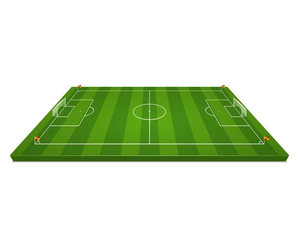 Conception de terrain de football. Isolé sur fond blanc. Vecteur . — Image vectorielle