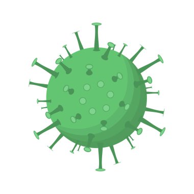 Virüs simgesi. Coronavirus ikonu. Beyaz bir arka planda izole edilmiş. Vektör illüstrasyonu.