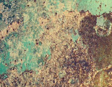 paslı renkli metal ile kırık boya, grunge arka plan