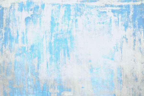 Régi sérült repedt falfestés, Grunge, háttér, kék színű — Stock Fotó