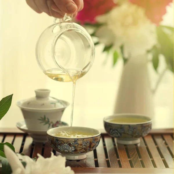 Ceremonia tradicional del té chino Cun Fu Cha — Foto de Stock