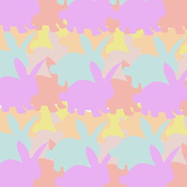 Şirin ostern tavşan vektör çizim. Beyaz arka plan üzerinde izole Paskalya karikatür tavşan.