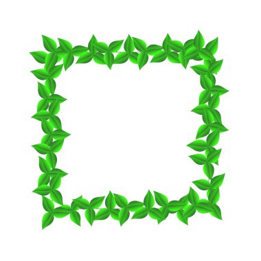 yaprakları yeşil eco-çerçeve yaptı