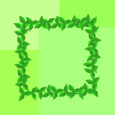yaprakları yeşil eco-çerçeve yaptı