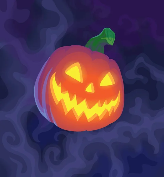 Halloween nuit fond flou avec citrouille . — Image vectorielle