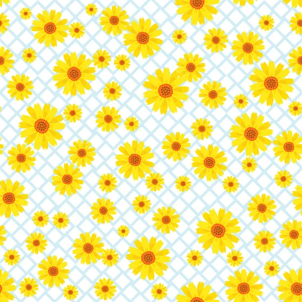Schöne florale nahtlose Muster-Vektor-Illustration — Stockvektor