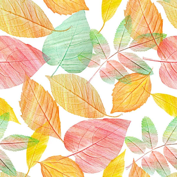 Yeşil ve altın sarı yaprakları ile sorunsuz arka plan deseni