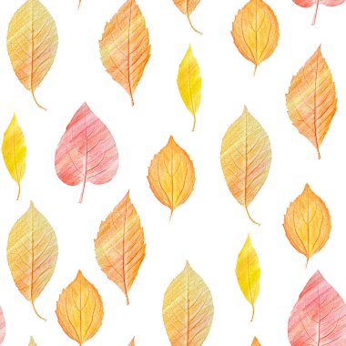 Tonda altın sarı yaprakları ile sorunsuz arka plan deseni