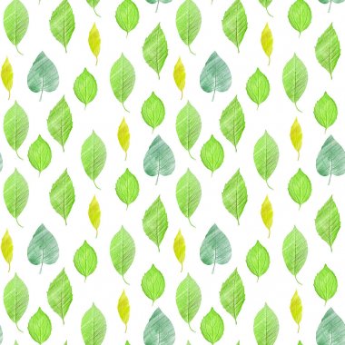 Tonda yeşil yaprakları ile sorunsuz arka plan deseni