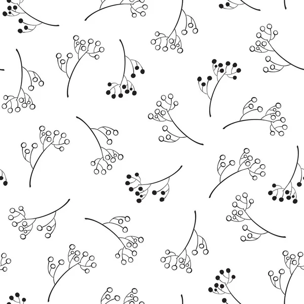 Nahtloses Blumenmuster Stilvolle Sich Wiederholende Textur Wiederholte Textur Mit Schwarzen — Stockvektor