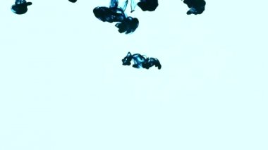 Soyut sanat mavi sıvı su içinde