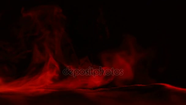 Αφηρημένη κόκκινο ξηρό πάγο καπνού φόντο Royalty Free Βίντεο Αρχείου