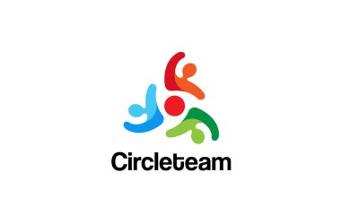 Renkli insanlar grubu takım Logo tasarlamak