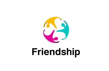 Renkli insanlar grubu takım Logo tasarlamak