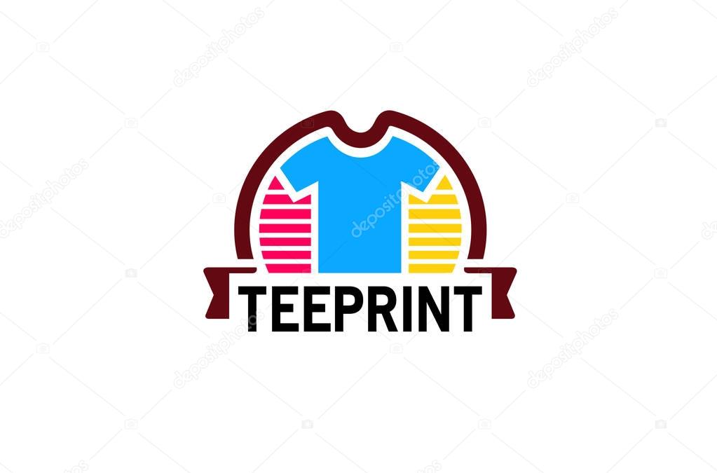 Creative Colorful Unique tshirt Design Logo Illustration