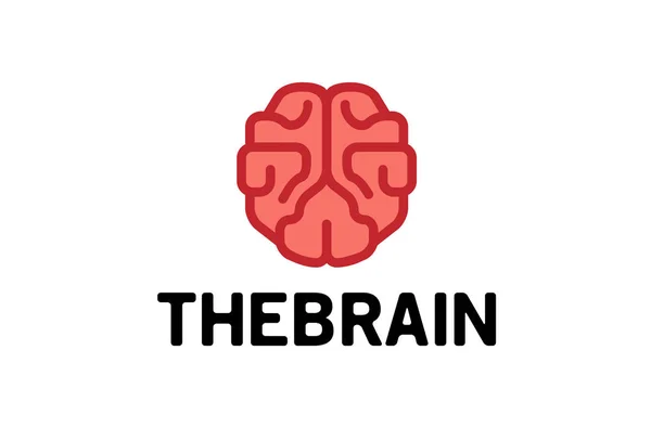 Hjärnan Logo Design Illustration — Stock vektor