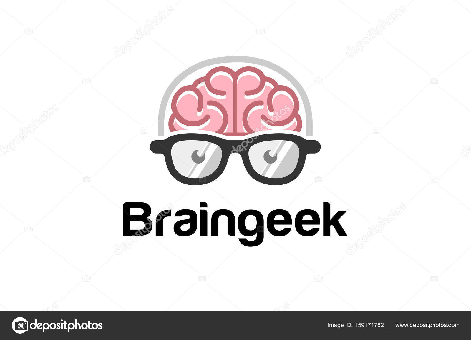 Brain Geek Logo Design Illustration Vector Image By C Guru86 Vector Stock Brain Geek Logo Design Illustration Vector Image By C Guru86 Vector Stock