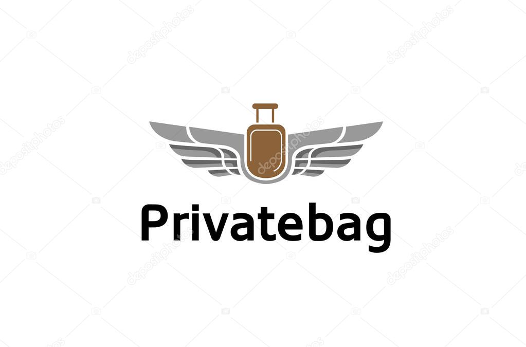 Sharp Wings and air bag travel Creative Logo Design Illustration