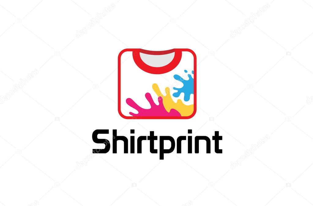 Creative Colorful Unique tshirt Design Logo Illustration