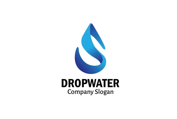 Ilustração Projeto Símbolo Logotipo Água Gota — Vetor de Stock