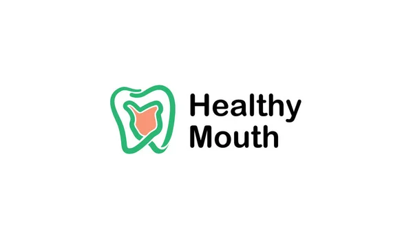 Healthy Mouth Logo Design Symbol Illustration — Stock Vector