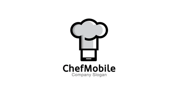 Chef Mobile Design Illustrazione — Vettoriale Stock