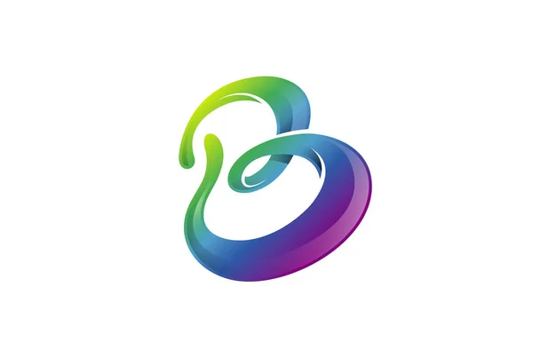 Μεγάλη Χρώματα Λογότυπο Σχεδιασμό Εικονογράφηση — Διανυσματικό Αρχείο
