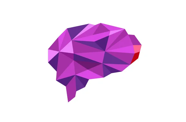 Hjärnan Databas Logo Design Illustration — Stock vektor