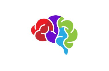 Yaratıcı renkli beyin Logo tasarlamak