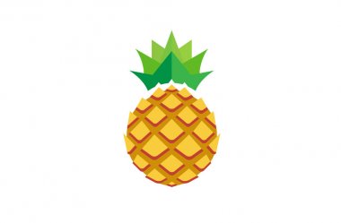 Yaratıcı geometrik ananas meyve Logo simge tasarlamak