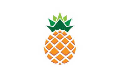 Yaratıcı geometrik ananas meyve Logo simge tasarlamak