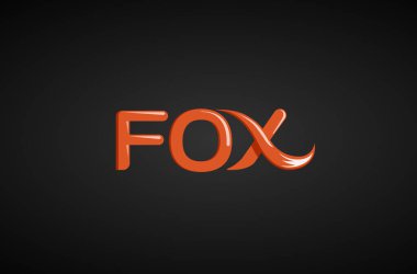 Metin kuyruk metin tipografi Logo tasarlamak tilki