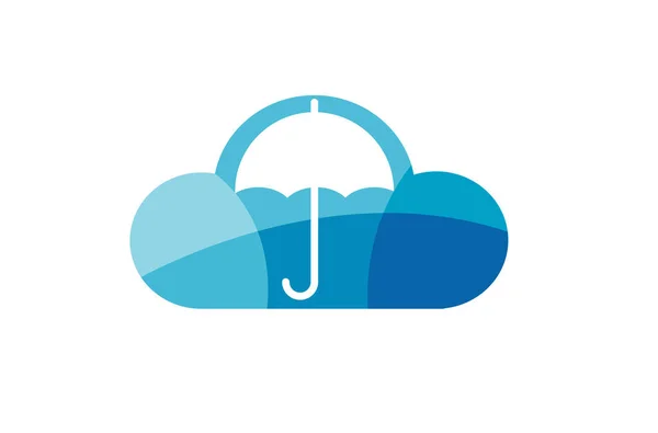 雨云标志符号设计插图 — 图库矢量图片