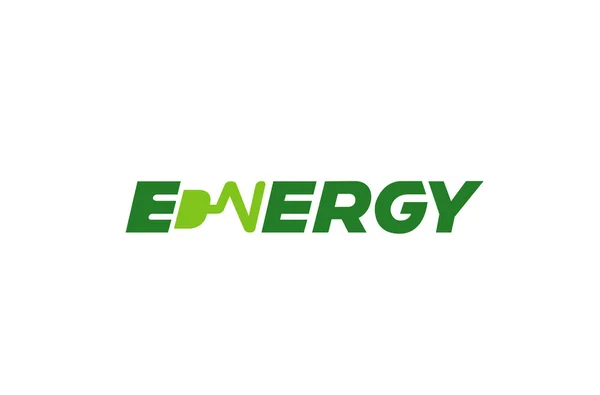 Creative Abstract Energy Tipografía Texto Logotipo Diseño Ilustración — Vector de stock