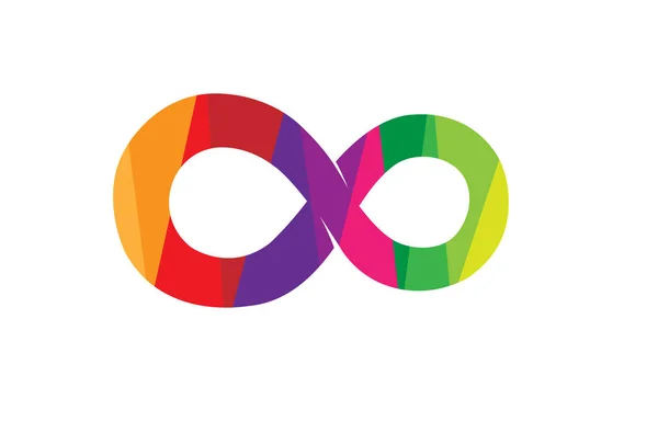 Δημιουργική Άπειρο Σύμβολο Λογότυπο Σχεδιασμό Εικονογράφηση — Διανυσματικό Αρχείο