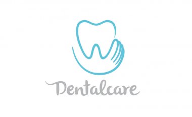 Logo simge tasarlamak Holding içinde yaratıcı diş kalp