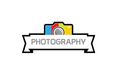 Kamera fotoğraf renkli aygıt Logo tasarlamak sembolü