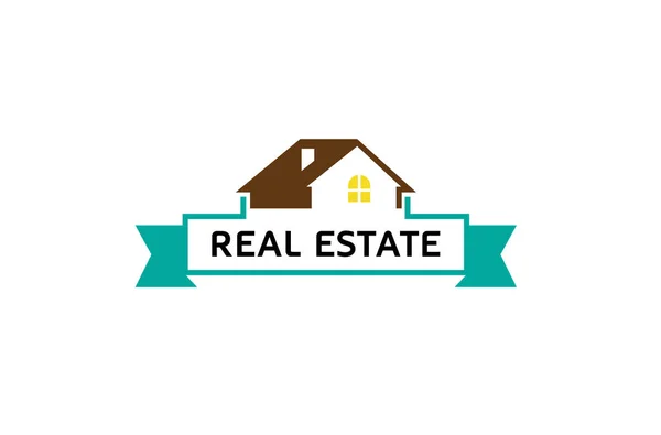 Creative House Roof Real Estate Logo Symbol Design Illustration — Stock Vector