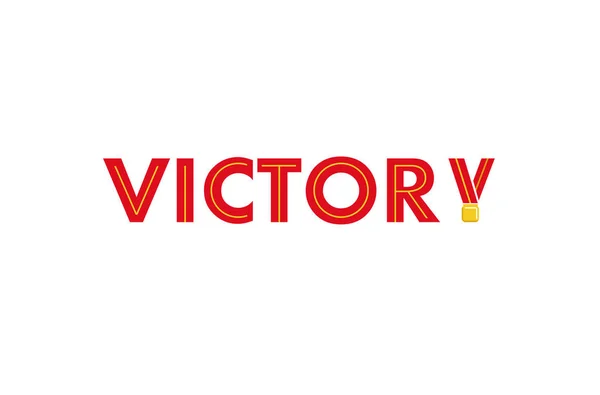 Carta Creativa Victoria Logo Diseño Ilustración — Vector de stock