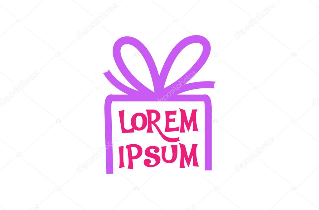 Abstract Gift Box logo Symbol Design Illustration