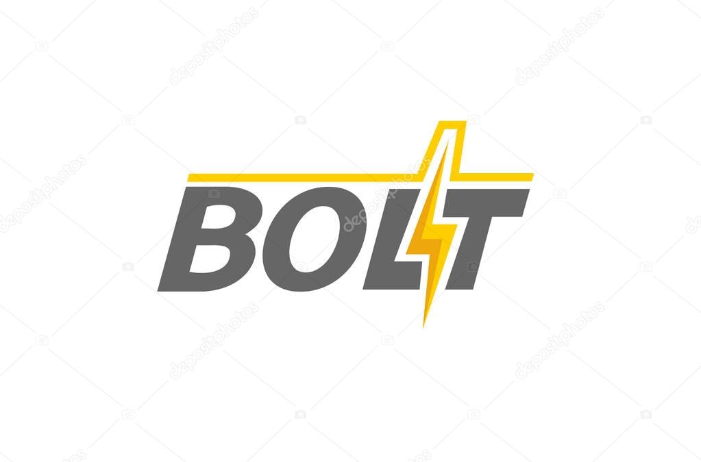 Creative Letter Electricity Text Symbol Design Illustration