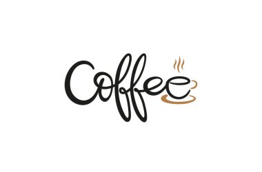 Yaratıcı Kahve Tipografi Logosu